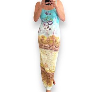 Watercolor maxi dress